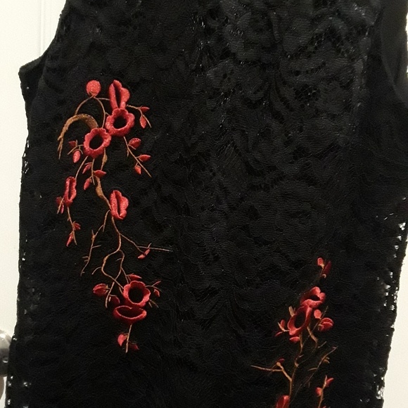 Black Lace Halter Dress - Picture 5 of 8